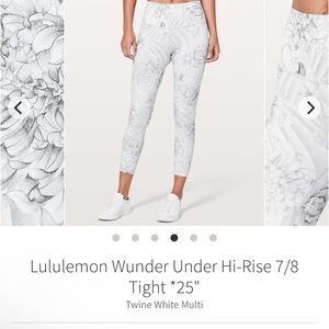 lululemon athletica White Gray High-Rise Leggings